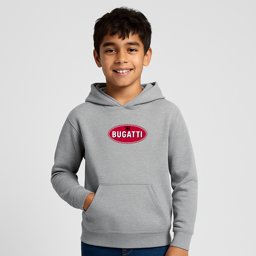 Youth Kids Bugatti Car Pullover Hoodie